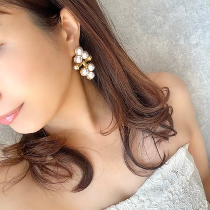 【ピアス・イヤリング】loin パールゴールドピアス 【結婚式 ピアス イヤリング】