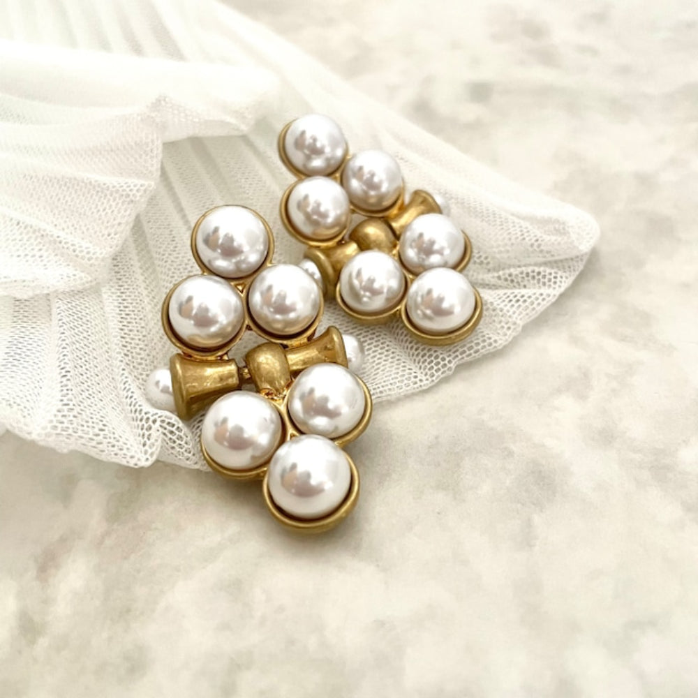【ピアス・イヤリング】loin パールゴールドピアス 【結婚式 ピアス イヤリング】