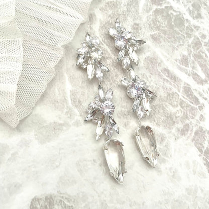 【ピアス・イヤリング】zele ジルコニアブライダルピアス 【結婚式 ピアス イヤリング】