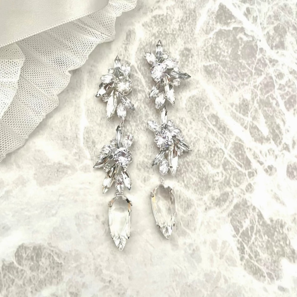 【ピアス・イヤリング】zele ジルコニアブライダルピアス 【結婚式 ピアス イヤリング】