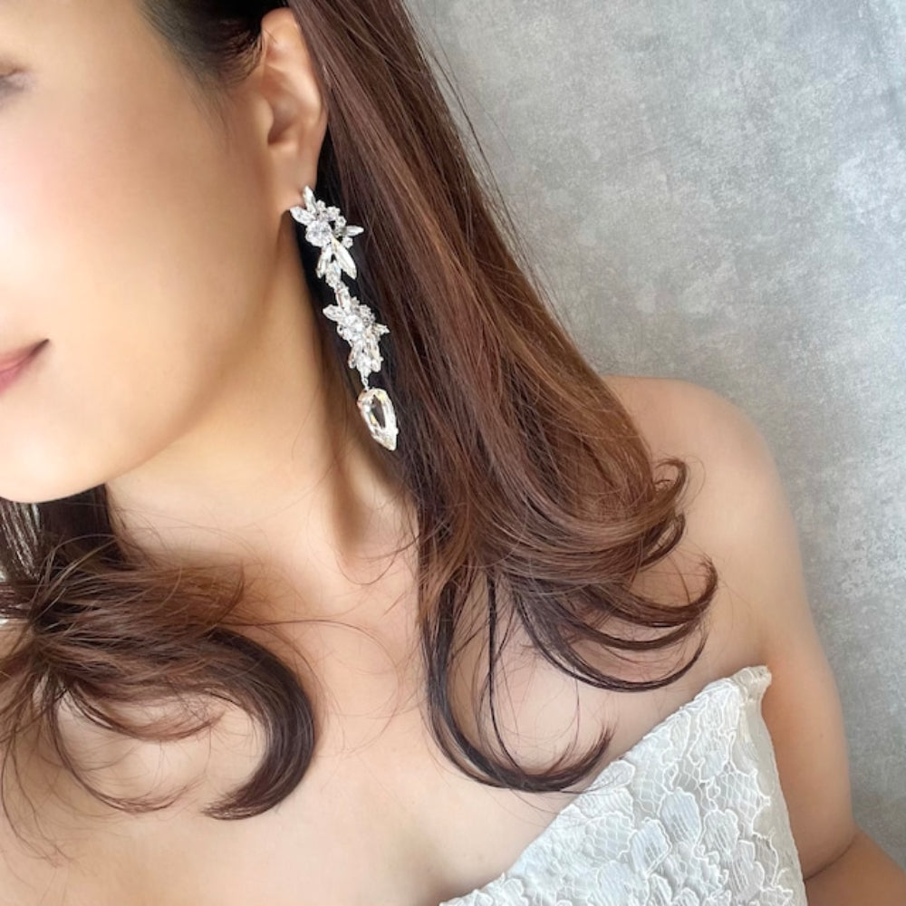 【ピアス・イヤリング】zele ジルコニアブライダルピアス 【結婚式 ピアス イヤリング】