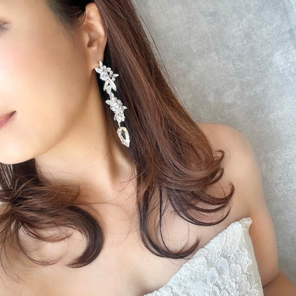 【ピアス・イヤリング】zele ジルコニアブライダルピアス 【結婚式 ピアス イヤリング】