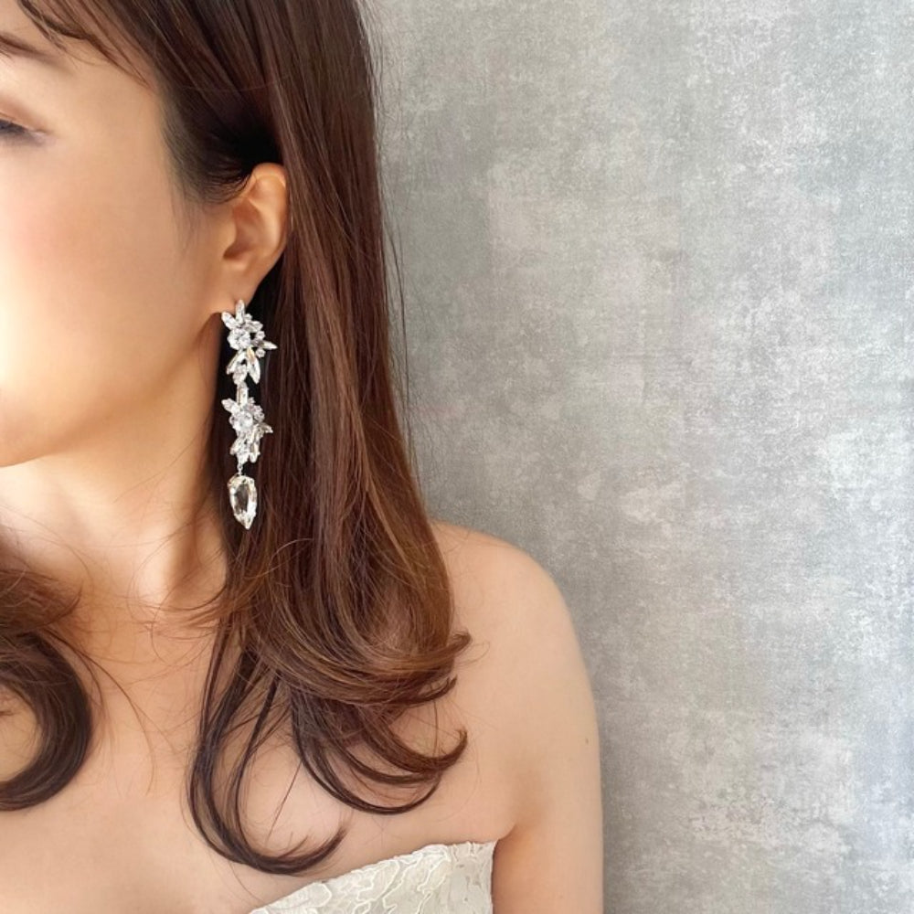 【ピアス・イヤリング】zele ジルコニアブライダルピアス 【結婚式 ピアス イヤリング】
