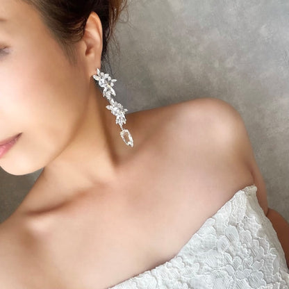 【ピアス・イヤリング】zele ジルコニアブライダルピアス 【結婚式 ピアス イヤリング】