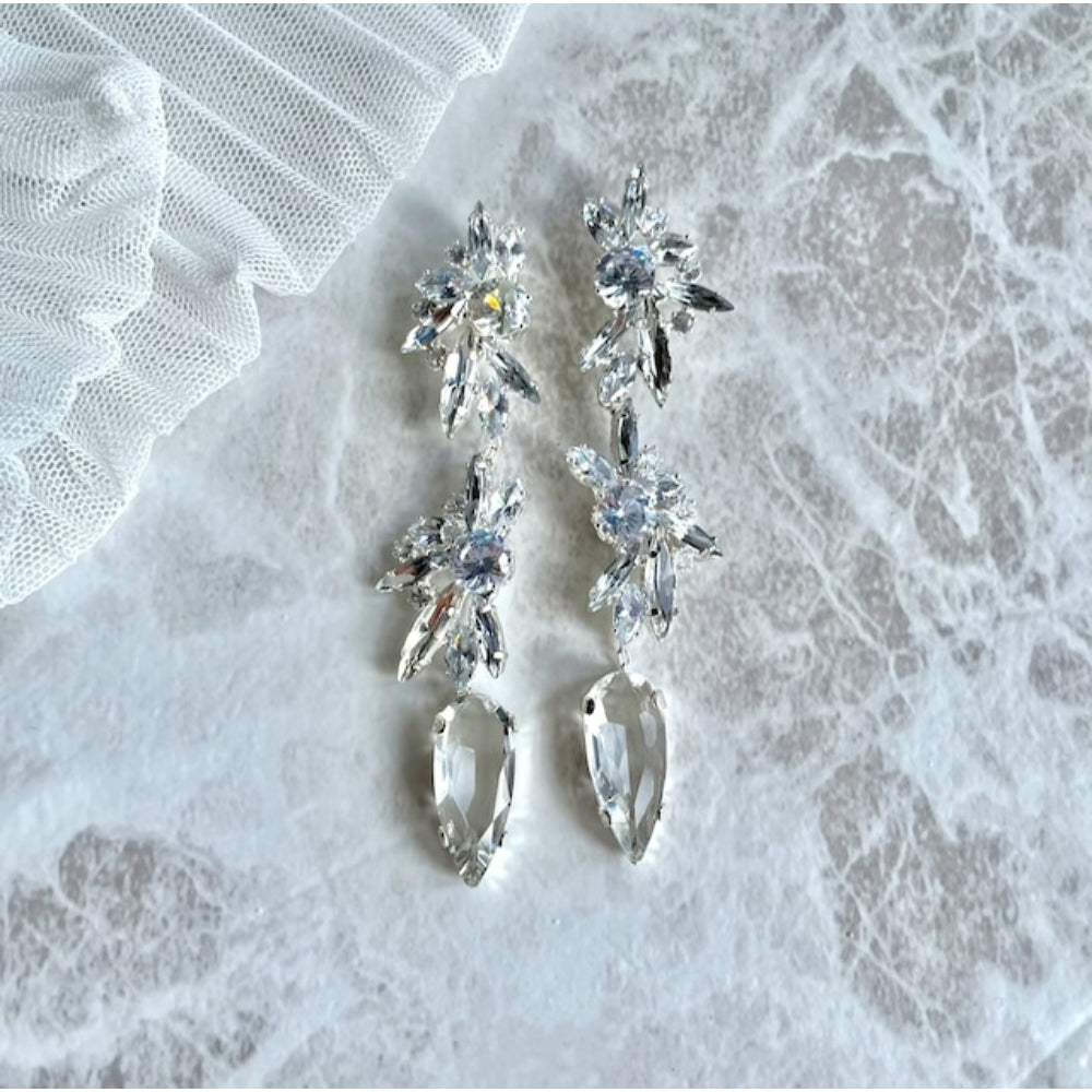 【ピアス・イヤリング】zele ジルコニアブライダルピアス 【結婚式 ピアス イヤリング】