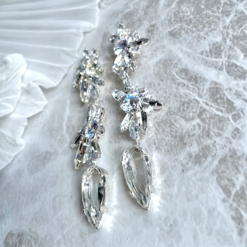 【ピアス・イヤリング】zele ジルコニアブライダルピアス 【結婚式 ピアス イヤリング】