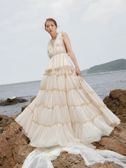 ティアードドレス【ウェディングドレス オーダー レンタル】