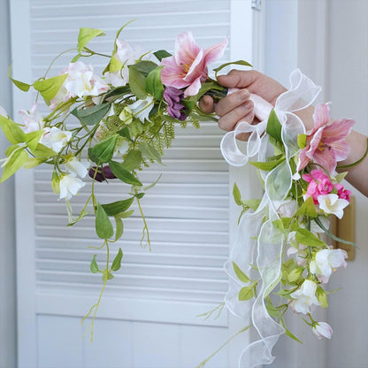 チューリップとグリーンのバレリーナブーケ