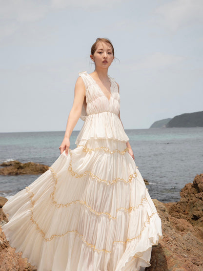 ティアードドレス【ウェディングドレス オーダー レンタル】