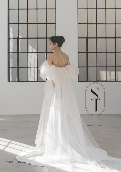 メイジ ST-0011-offwhite【ウェディングドレスレンタル】