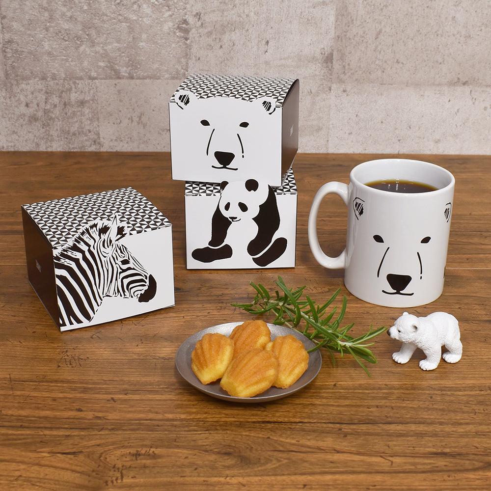 B&W animal プチマドレーヌ&コーヒー　【結婚式　プチギフト　食品】