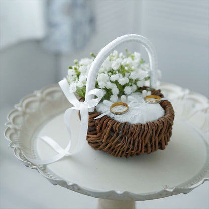 カスミソウのリングピロー【結婚式　リングピロー】