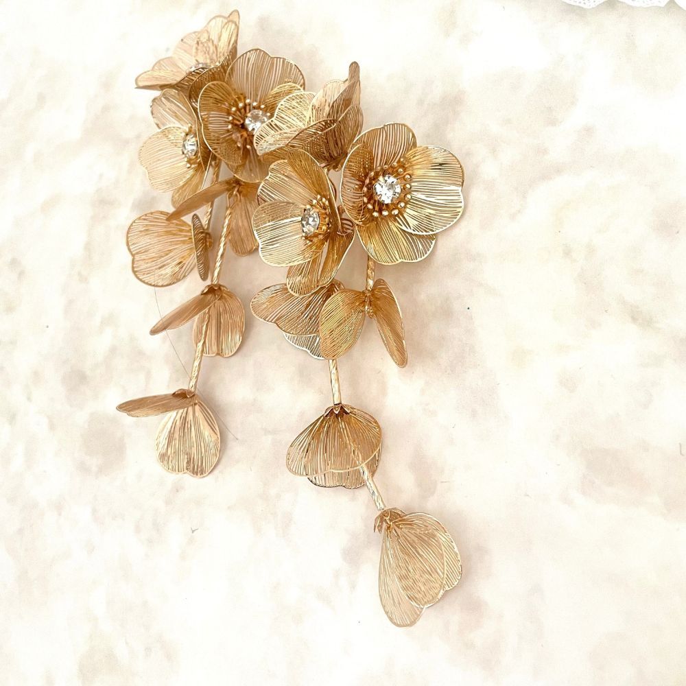 【ピアス】coron ウェディングフラワーピアス【結婚式 ピアス イヤリング】