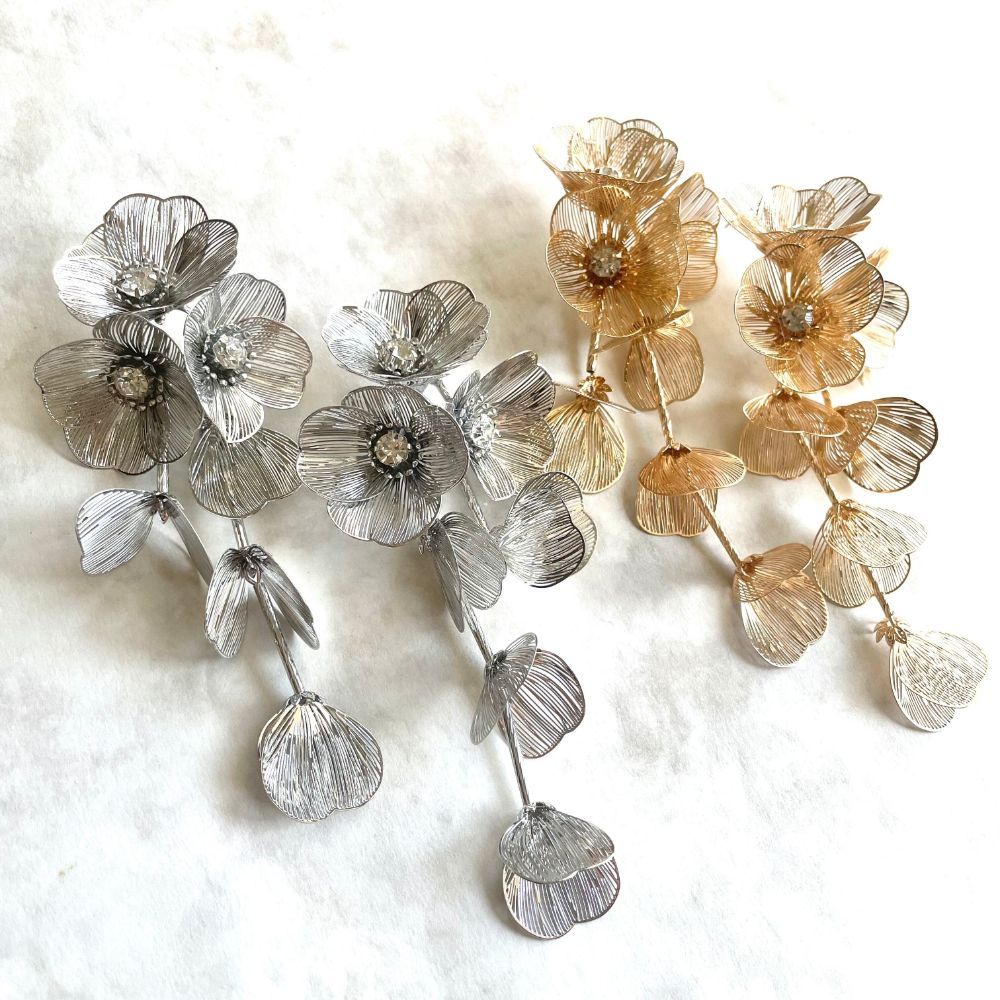 【ピアス】coron ウェディングフラワーピアス【結婚式 ピアス イヤリング】