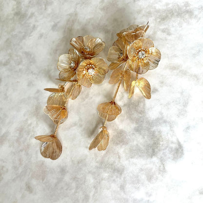 【ピアス】coron ウェディングフラワーピアス【結婚式 ピアス イヤリング】