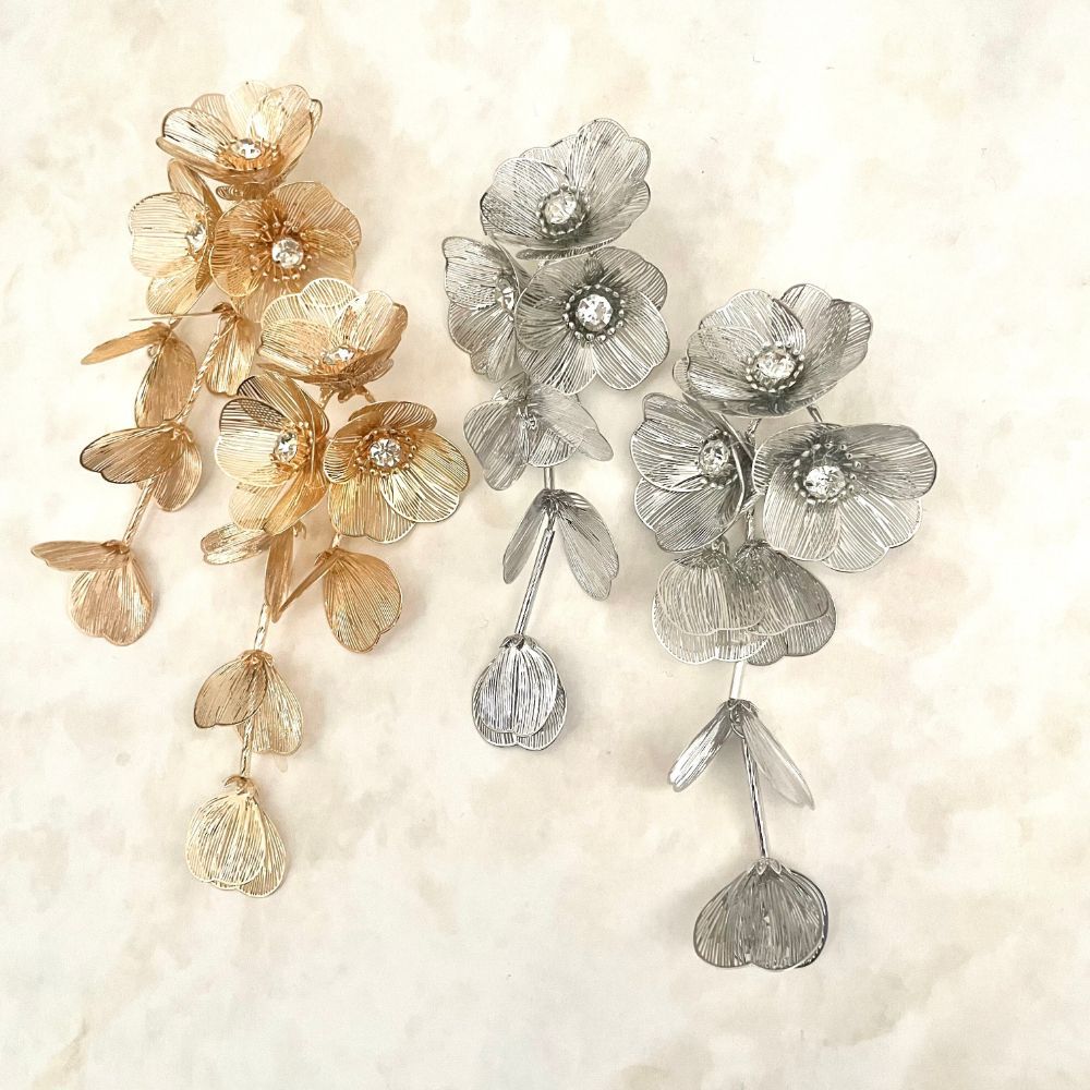 【ピアス】coron ウェディングフラワーピアス【結婚式 ピアス イヤリング】