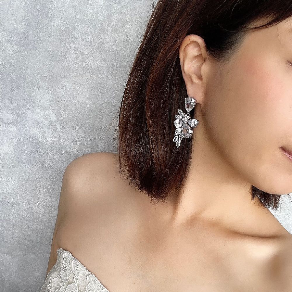 【ピアス】rira ブラダイルジルコニアピアス【結婚式　ピアス　イヤリング】