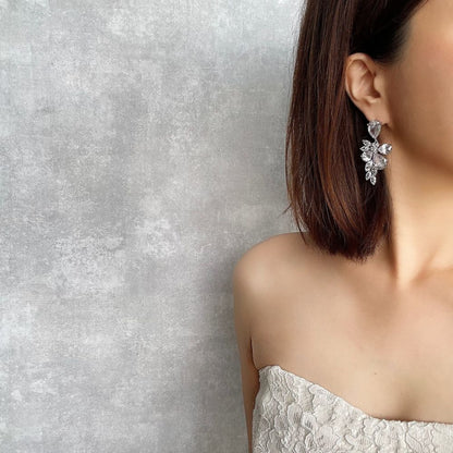 【ピアス】rira ブラダイルジルコニアピアス【結婚式 ピアス イヤリング】