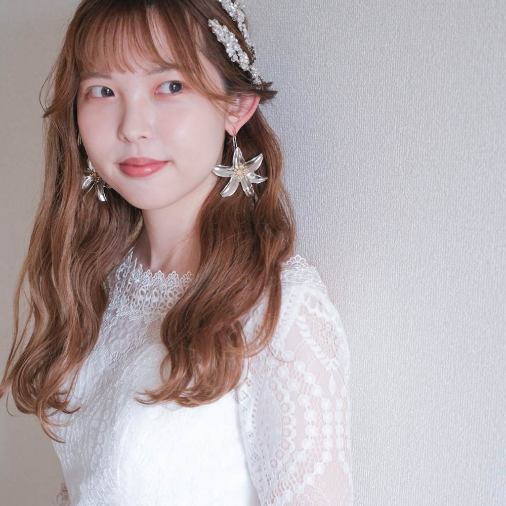 【ピアス】ブライダルピアス アンティークフラワーピアス シルバーゴールド q15 【結婚式 ピアス イヤリング】