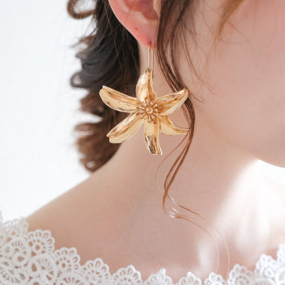 【ピアス】ブライダルピアス アンティークフラワーピアス ゴールド q16 【結婚式 ピアス イヤリング】