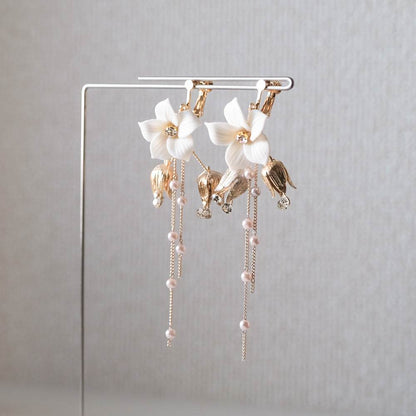 【ピアス】ブライダルピアス アンティークピアス 小枝ピアス ゴールド q17 【結婚式 ピアス イヤリング】