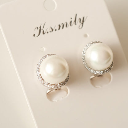 【ピアス】ジルコニア パール ビジュー ウェディング ブライダルピアス q18 【結婚式 ピアス イヤリング】