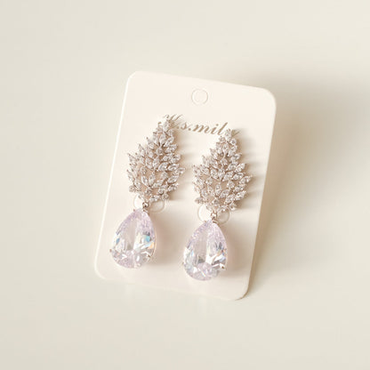 【ピアス】ジルコニア ビジュー ウェディングピアス ブライダルピアス q19 【結婚式 ピアス イヤリング】