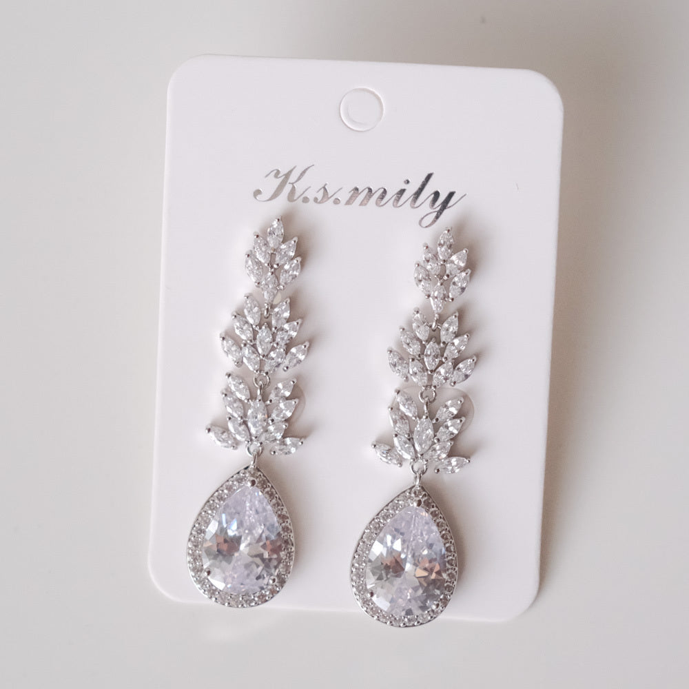 【ピアス】ジルコニアピアス ビジュー ウェディングピアス ブライダルピアス q20 【結婚式 ピアス イヤリング】