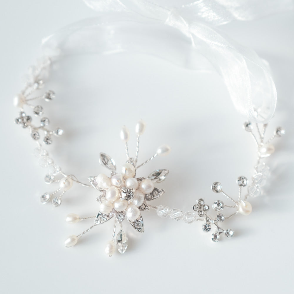 ブライダルブレスレット 小枝ブレスレット ビジュー シルバー q23 【結婚式 ブレスレット】