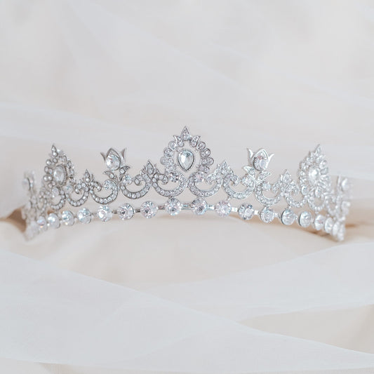 ティアラ ビジュー ブライダルヘッドドレス シルバー r1 【結婚式 ヘアアクセサリー】