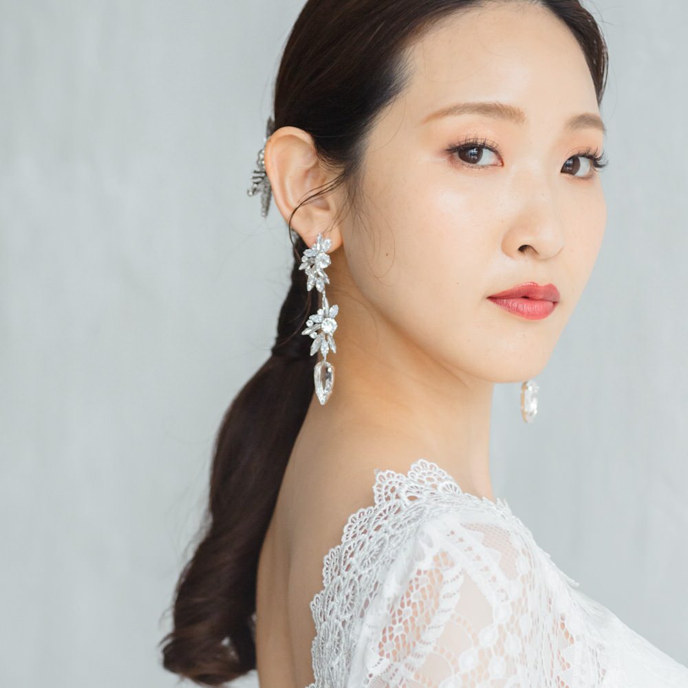 【ピアス】ジルコニア クリスタル ウェディング ブライダルピアス シルバー r9 【結婚式 ピアス イヤリング】