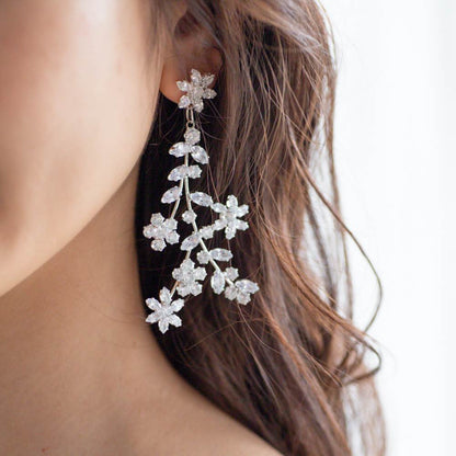 【ピアス】ジルコニア ビジュー ウェディング ブライダルピアス シルバー r11 【結婚式 ピアス イヤリング】