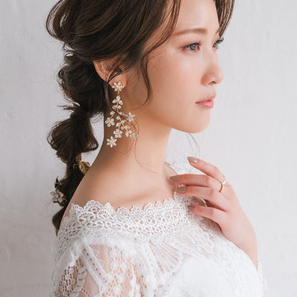 【ピアス】ジルコニア ビジュー ウェディング ブライダルピアス ゴールド r12 【結婚式 ピアス イヤリング】