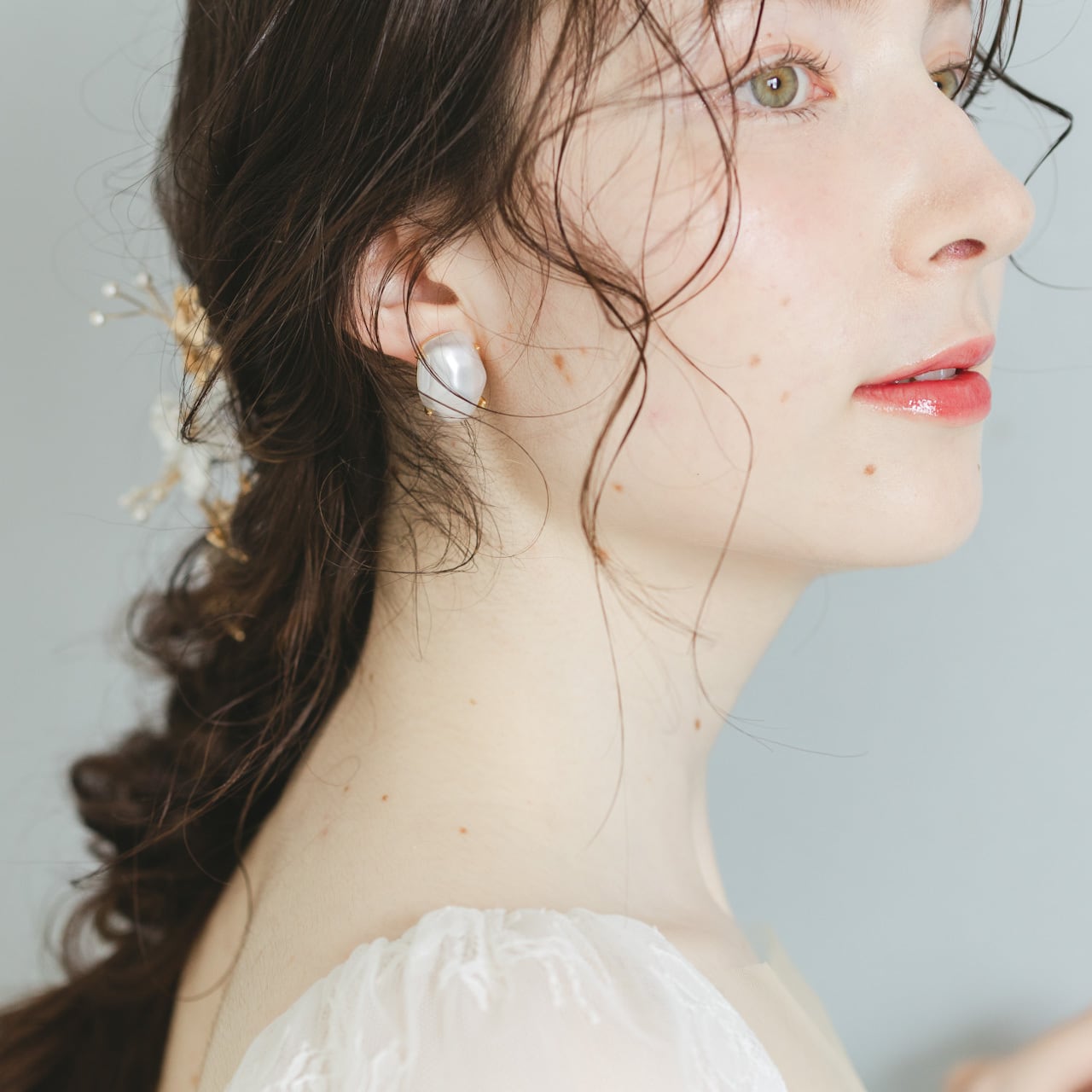 【ピアス】ブライダル バロックパール ゴールド v48-pe117【結婚式 ピアス イヤリング】