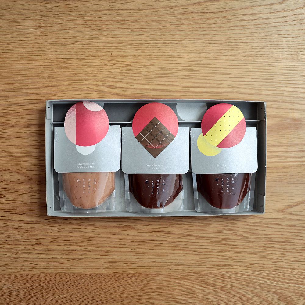 いちごジャム3種セット(練乳・チョコレート・バニラ) 【結婚式 ギフト 食品 引き菓子】