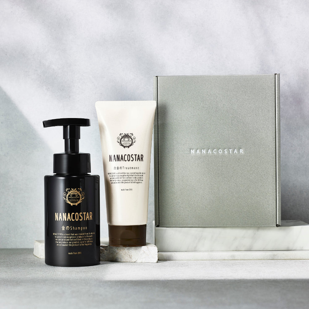 ダメージヘアケアギフトボックスセット【金のシャンプー・白金のトリートメント】【結婚式 引き出物 美容グッズ ヘアケア】