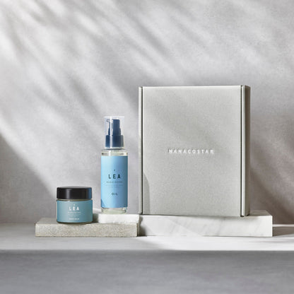 LEA メイクバーム&ヘアオイルギフトボックスセット【結婚式 引き出物 美容グッズ ヘアケア】