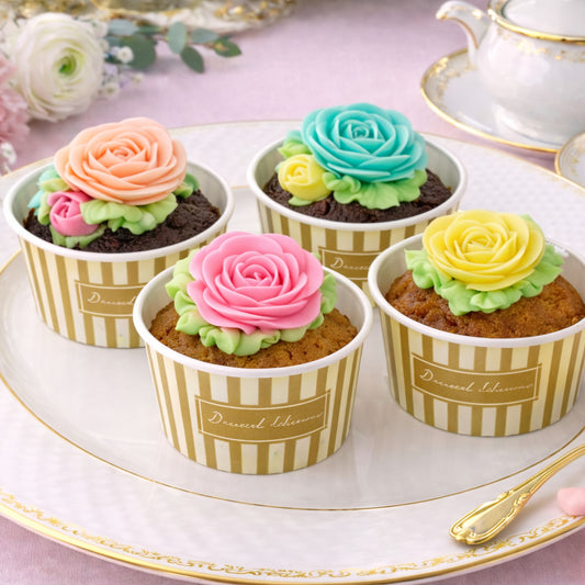 食べられるお花のカップケーキ(4個入り)