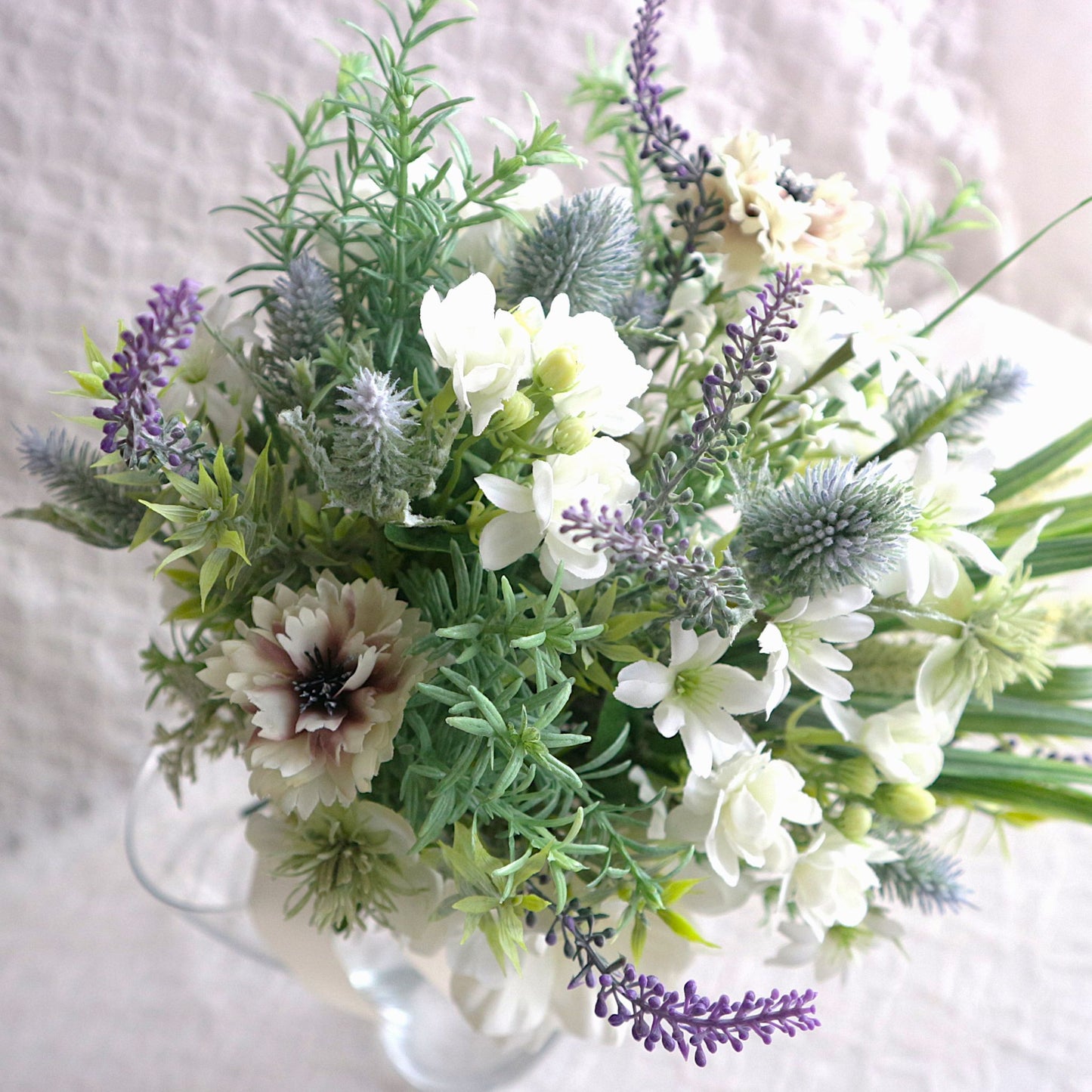 アネモネとラベンダーのブーケ＆ブートニアset