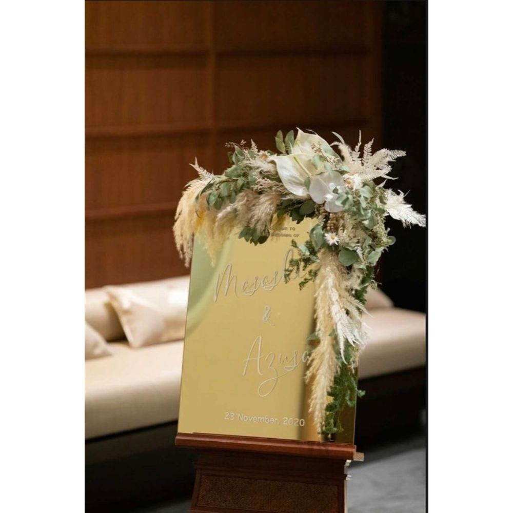 A2 welcomeboard ゴールドミラー 【結婚式 ウェルカムボード オーダーメイド】