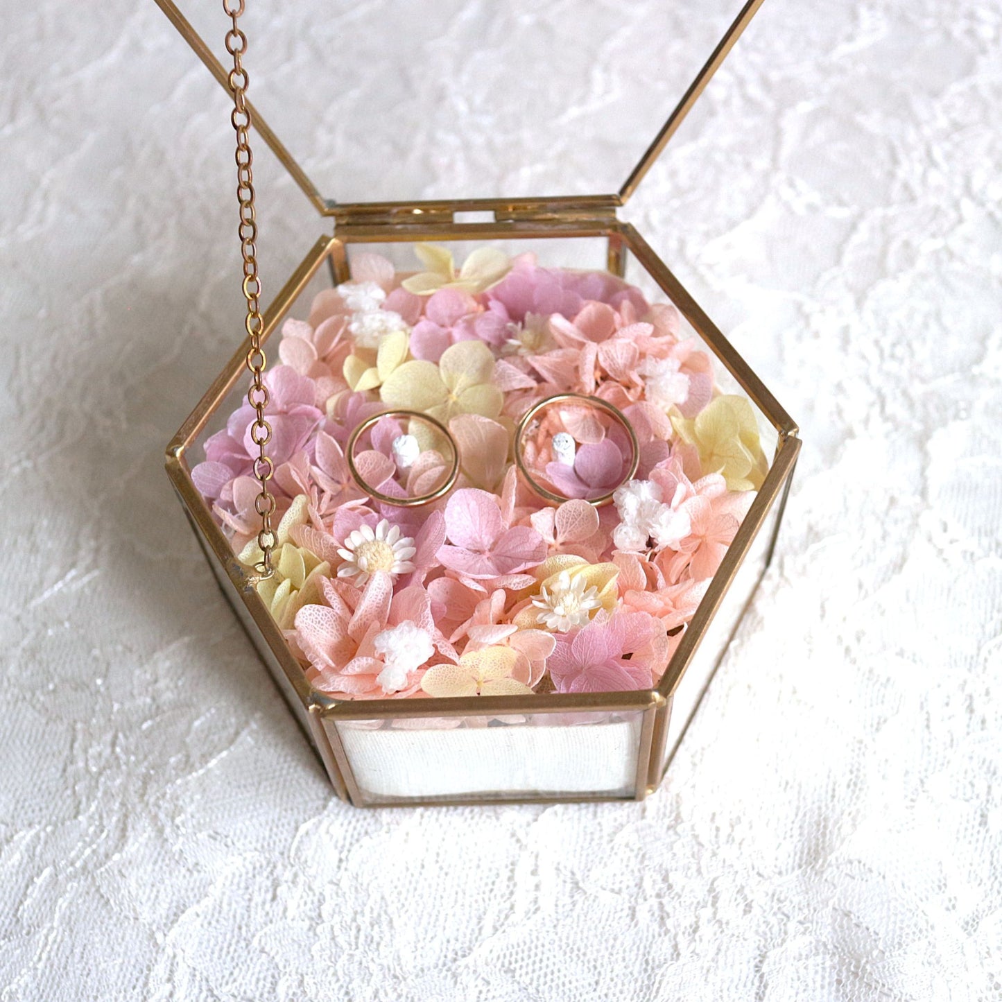 あじさいのボックスリングピロー