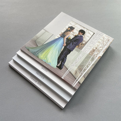 インデックス型プロフィールブック｜“4cards＋1” [ something blue ] / 10部セット【結婚式 ペーパー プロフィールブック】