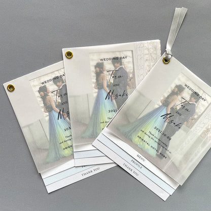 インデックス型プロフィールブック｜“4cards＋1” [ something blue ] / 10部セット【結婚式 ペーパー プロフィールブック】
