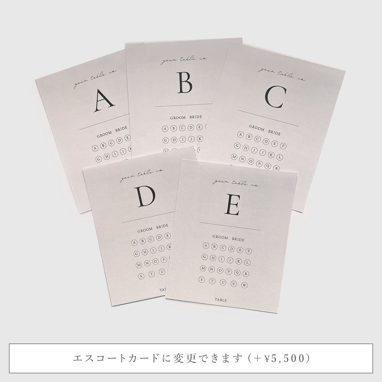インデックス型プロフィールブック｜“4cards＋1” [ pink beige ] / 10部セット【結婚式 ペーパー プロフィールブック】