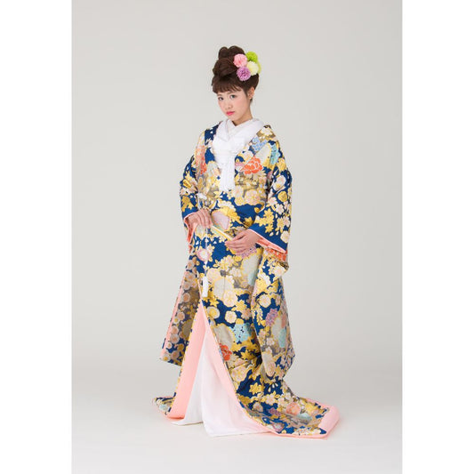 花日和紺 【結婚式 和装 色打掛 レンタル】