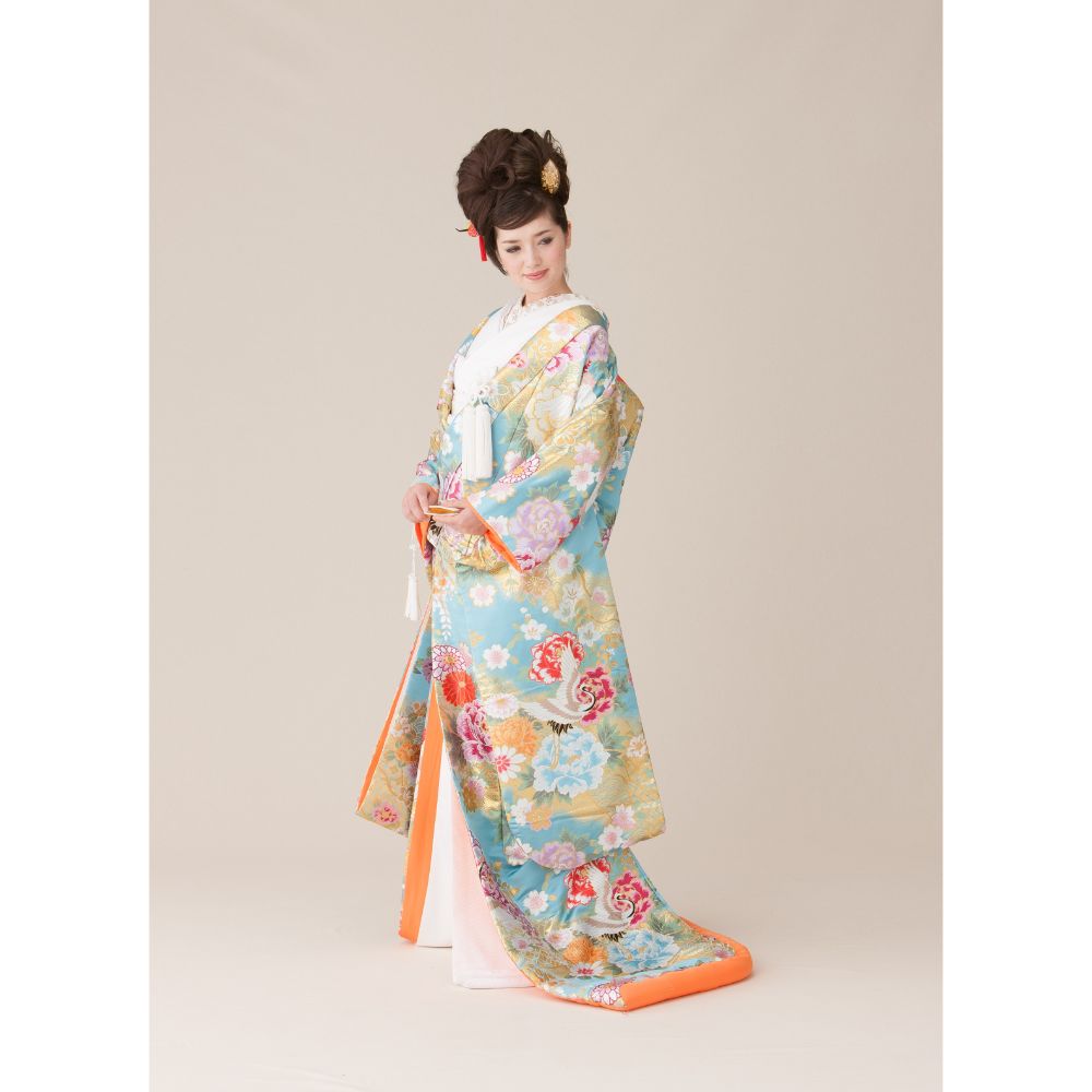 凛花の寿ぎ水色 【結婚式 和装 色打掛 レンタル】