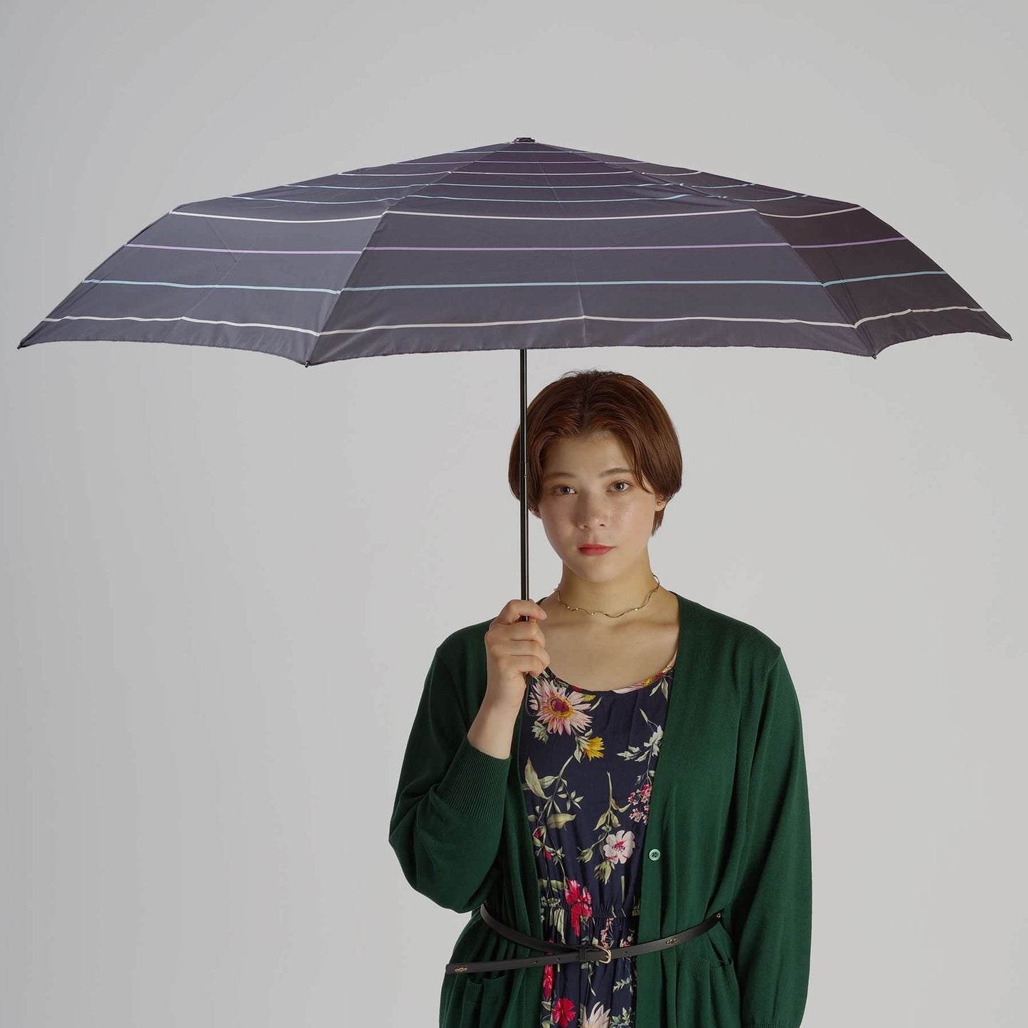 ボーダーカーボン軽量ミニ60【折りたたみ傘 おすすめ】 【結婚式 引き出物 ギフト】