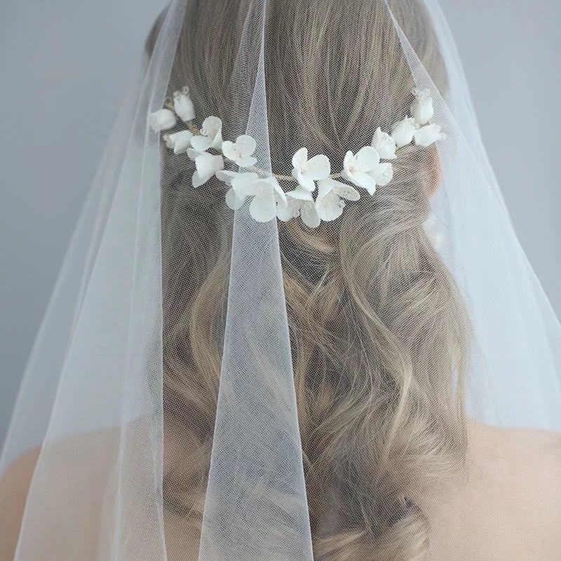ブライダルヘッドドレス ヘッドコーム フラワー ビーズ ゴールド r26 【結婚式 ヘアアクセサリー】