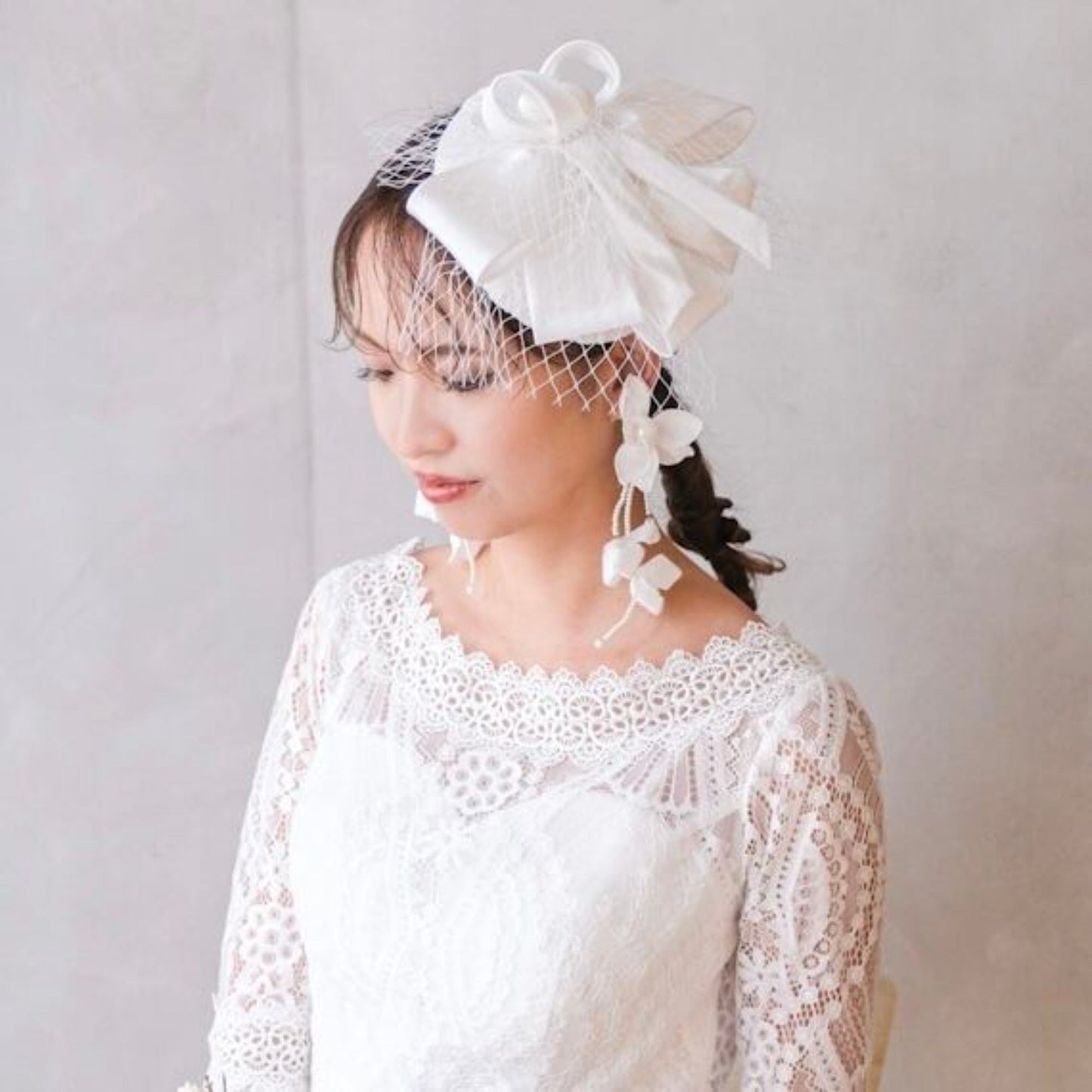 ブライダルハット トークハット トーク帽 ホワイト s6 【結婚式 ヘアアクセサリー】
