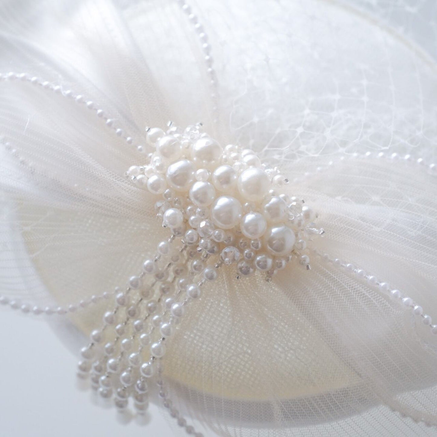 ブライダルハット トークハット トーク帽 オフホワイト s7 【結婚式 ヘアアクセサリー】